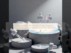 Transparent Frosted Black Hair Oil Glass Dropper Bottle for Essential Oil Perfume 15ml 30ml 50ml 100ml