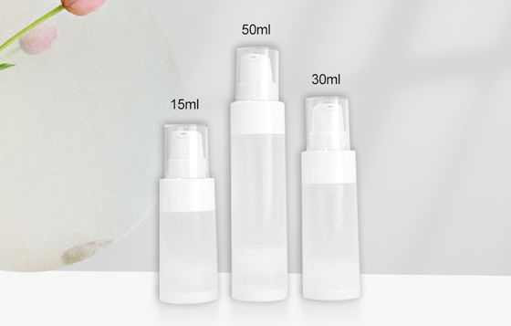 Buy 15ml 30ml Airless Skincare Bottle Packaing Semi Transparent Empty Skincare Containers online manufacture