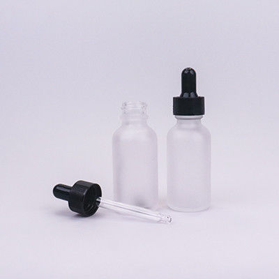 Buy 20/400 Frosted Dropper Bottles Clear Empty Eye Dropper Bottle Custom Glass Dropper Bottles For Essential Oil online manufacture