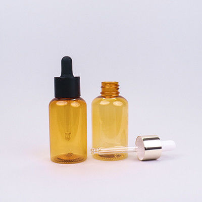Buy Amber PET Amber Glass Eye Dropper Bottles 60ml For Precise Liquid Dispensing Luxury Glass Dropper Bottles online manufacture