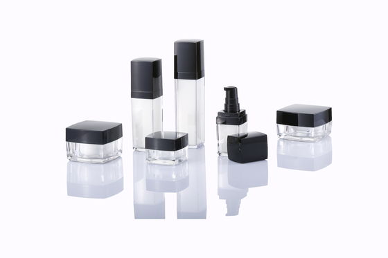 Chic Acrylic Cosmetic Jar Collection And Lotion Pump Bottle Set 5g 15g 30g 50g