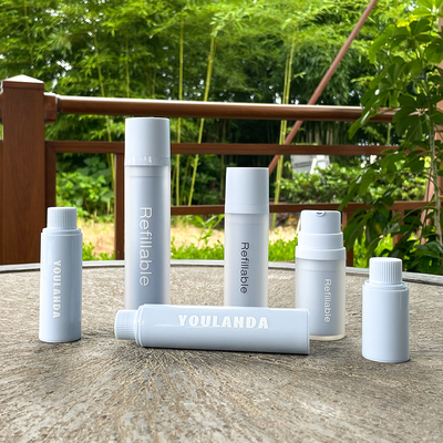 Eco-friendly PET 15ml 30ml 50ml Refillable Airless Bottle Pet Pump Bottle Recyclable Airless Pump Bottles Cosmetic